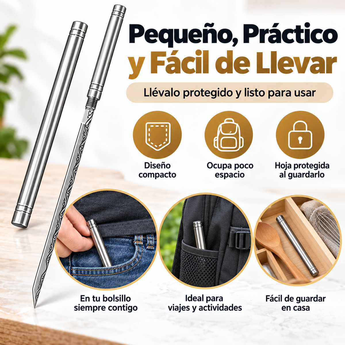 Cuchillo SlimSteel™ | Precisión Compacta Siempre a la Mano