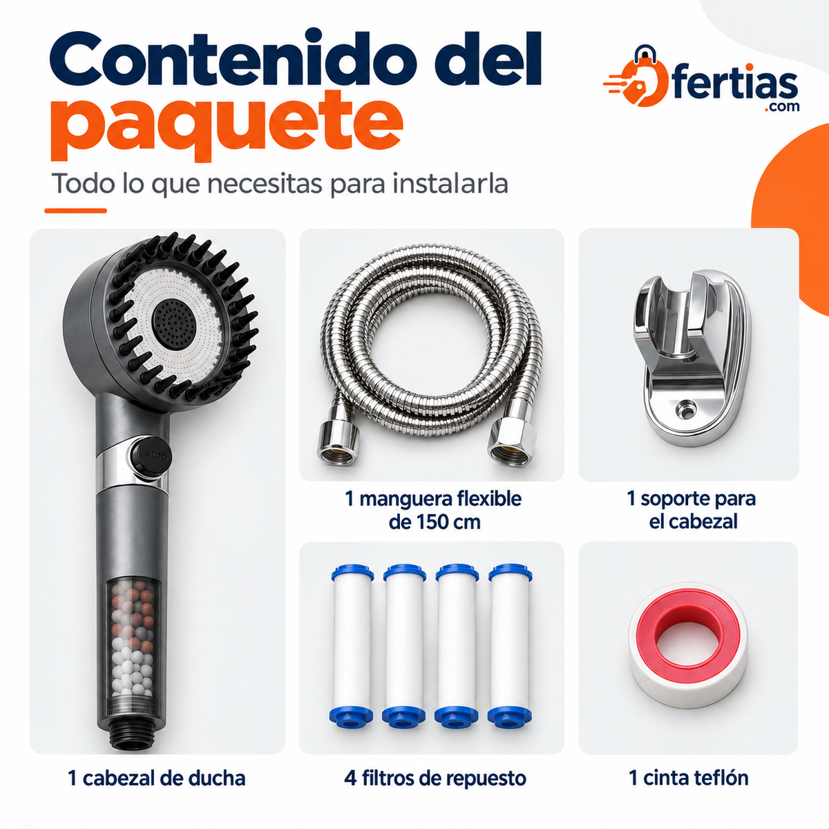 AquaPress Pro™ – Regadera de Alta Presión