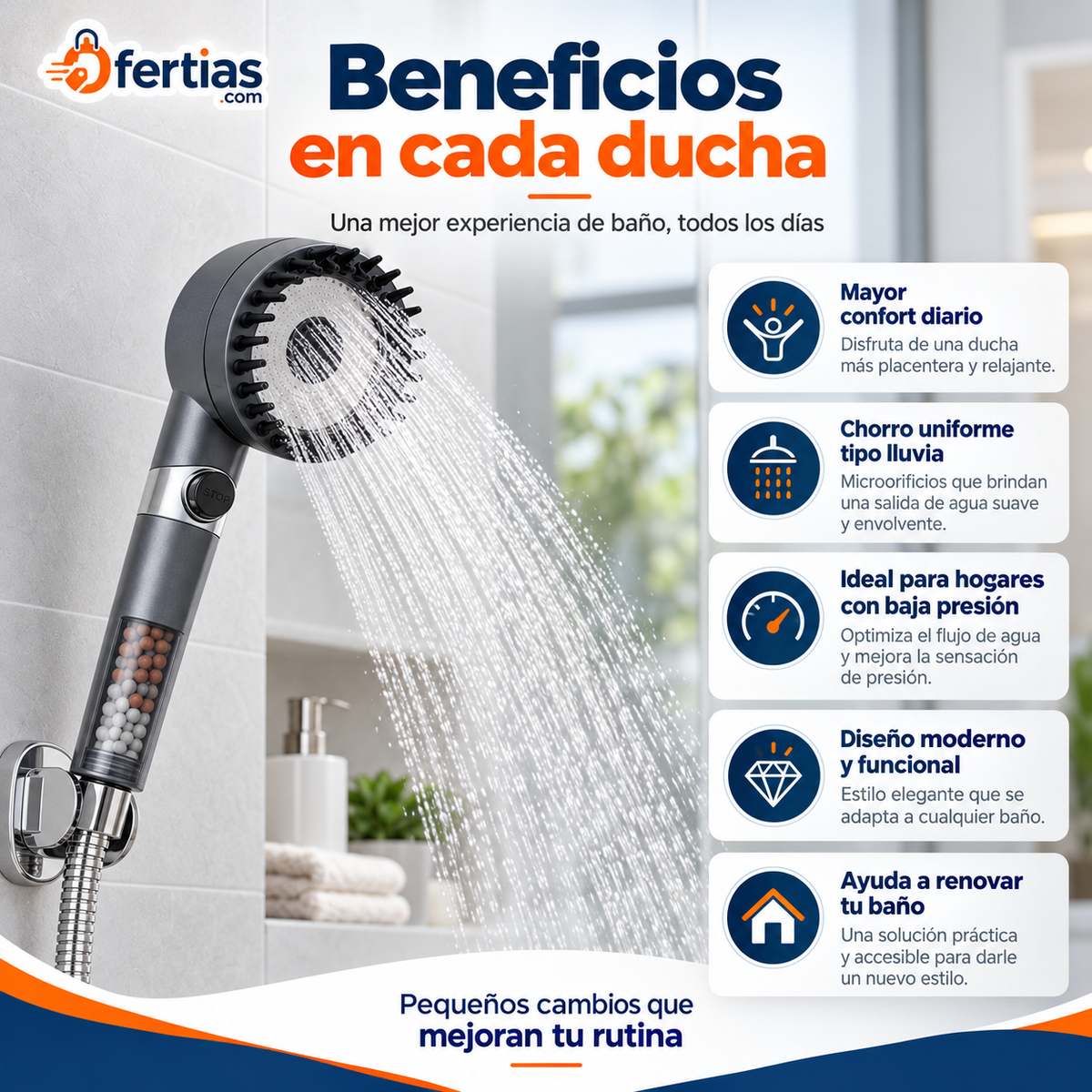 AquaPress Pro™ – Regadera de Alta Presión