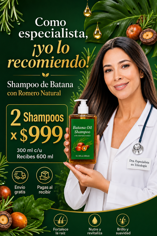 Shampoo de Batana con Romero | Fortalece y Revive tu Cabello