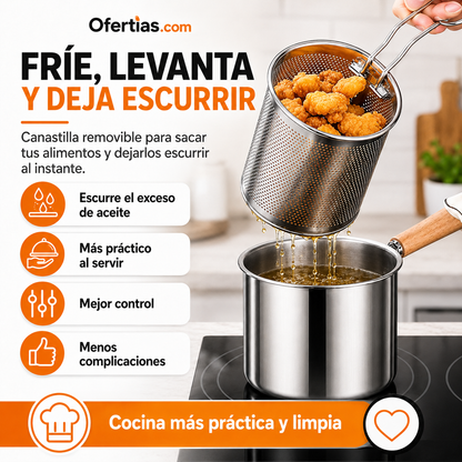 Mini Freidora 1.5L | Fríe Tus Antojos Sin Desperdiciar Aceite
