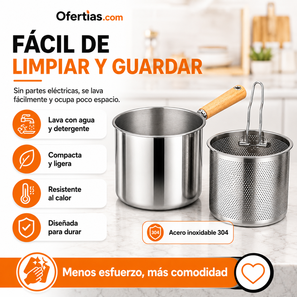 Mini Freidora 1.5L | Fríe Tus Antojos Sin Desperdiciar Aceite