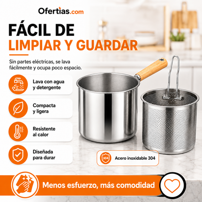 Mini Freidora 1.5L | Fríe Tus Antojos Sin Desperdiciar Aceite